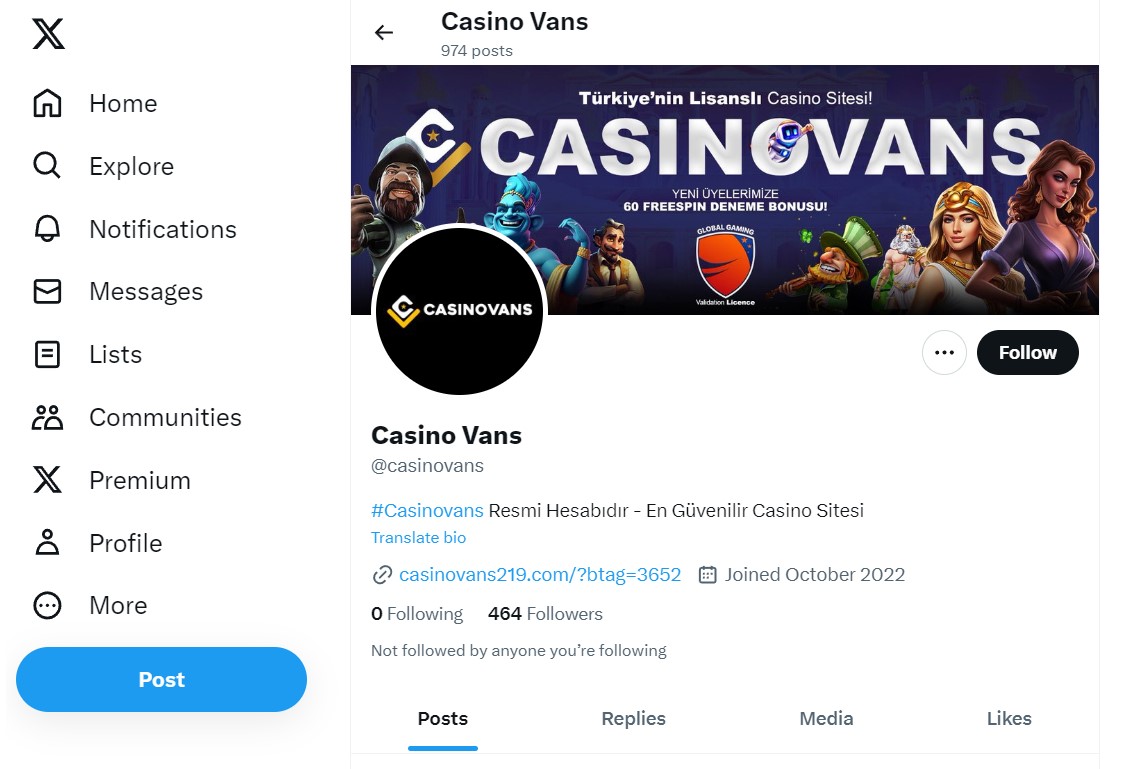 Casinovans Twitter